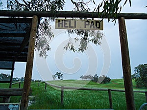 Heli pad sign landing spot