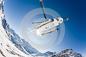 Heli Skiing Helicopter