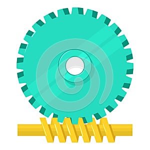 Helical Gear icon, cartoon style