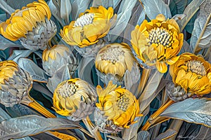 Helichrysum Everlasting Immortelle Strawflower, Medicinal Plant, Helichrysum Drawing Imitation