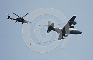 Helicopter aerial refueling