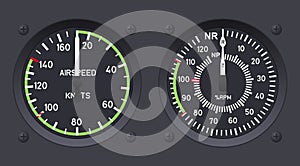 Helicopter airspeed indicators photo