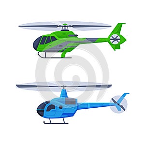 Helicopter as Rotorcraft with Horizontally-spinning Rotor Hovering in the Sky Vector Set