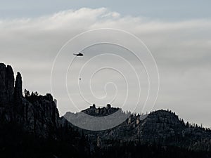 Helicopter in the black hills