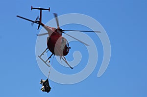 Helicopter Carrying Mountain Goat