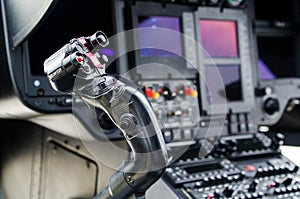 Helicopter cockpit control stick