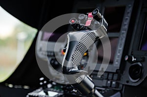 Helicopter cockpit control stick