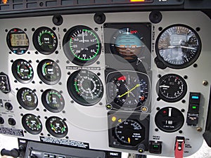 Helicopter cockpit panel