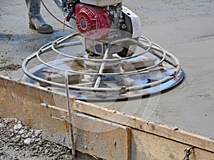 Helicopter concrete finishing