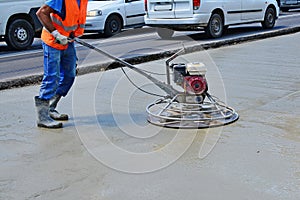 Helicopter concrete finishing