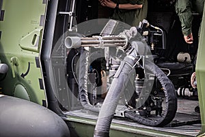 Helicopter door gunner machine gun