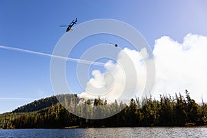 Helicopter Fighting Fires in BC