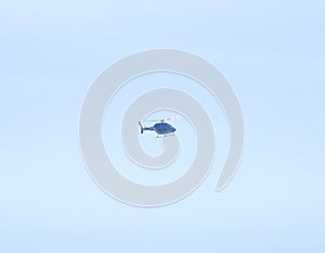 Helicopter in flight