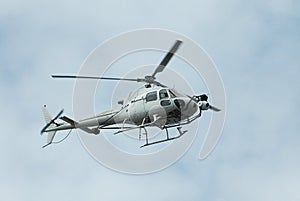 Helicopter in flight