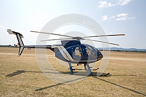 Helicopter on the ground