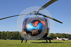 Helicopter on ground