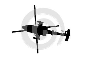 Helicopter gunship silhouette