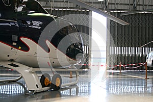Helicopter hangar