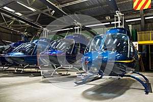 Helicopter Hangar, Full of Bel 407