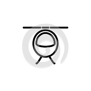 helicopter icon. Element of minimalistic icons for mobile concept and web apps. Thin line icon for website design and development,