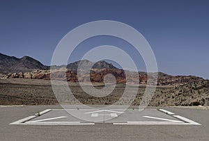 Helicopter landing pad in Red Rock Canyon, Nevada