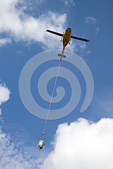 Helicopter Lifting Concrete