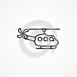 helicopter line icon. helicopter icon