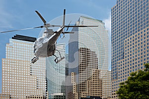Helicopter Manhattan financial district photo