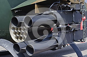Helicopter missile launcher