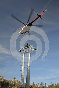 Helicopter mounting (wire-rope pulley battery)