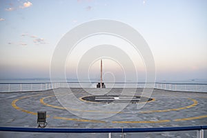 Helicopter pad of a ship