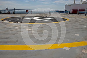 Helicopter pad of a ship