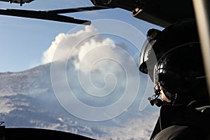 Helicopter pilot in Antarctica