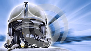 Helicopter pilot helmet