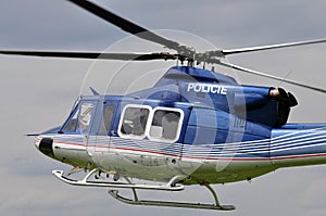 Helicopter police patrol