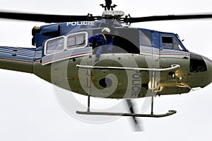 Helicopter police patrol