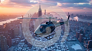 The helicopter is prized for the helicopter's purpose at high altitude in city