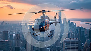 The helicopter is prized for the helicopter's purpose at high altitude in city