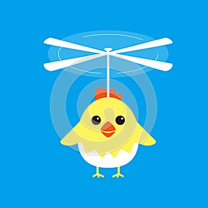 Helicopter propeller on the head of a little bird, means accelerating the development of enterprises