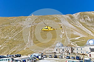 Helicopter rescue, Campo Imperatore, Gran Sasso, Italy