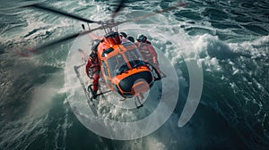 Helicopter rescue at sea