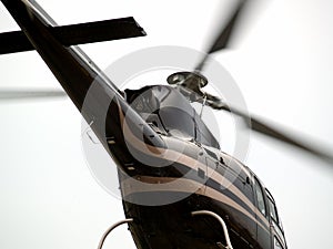 Helicopter's tail close-up