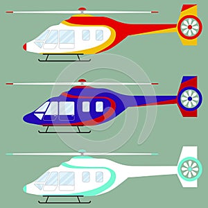 Helicopter, set of helicopters