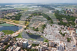 The helicopter shot from Dhaka, Bangladesh