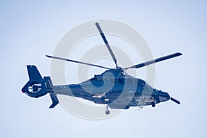 Helicopter in the sky