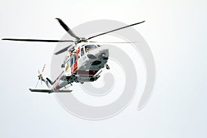 Helicopter of the Spanish Maritime Rescue Team