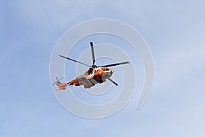 Helicopter of the Spanish Maritime Rescue Team Helimer 401