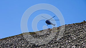 Helicopter on Summit in Karkonosze Mountains