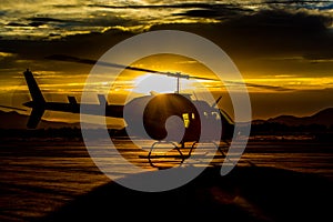 Helicopter Sunset