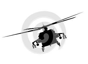 Helicopter vector silhouette